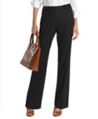 Brooks Brothers Women's Petite Plain-front Caroline Fit Gabardine Dress Trousers