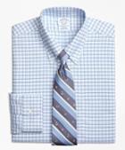 Brooks Brothers Brookscool Regent Fitted Dress Shirt, Non-iron Framed Shadow Check
