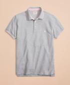 Brooks Brothers Tipped Heathered Pique Polo Shirt