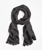 Brooks Brothers Checkerboard-weave Silk-wool Oversized Square Scarf