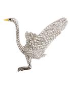 Brooks Brothers Audubon Crane Crystal Brooch