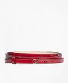 Brooks Brothers Women's Skinny Patent Leather B Buckle Belt