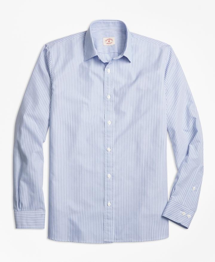Brooks Brothers Men's Stripe Cotton Poplin Nine-to-nine Shirt