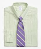 Brooks Brothers Men's Slim Fitted Dress Shirt, Non-iron Wide Stripe