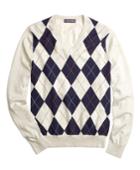 Brooks Brothers Men's Argyle V-neck Sweater