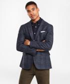 Brooks Brothers Two-button Blue Windowpane Wool Sport Coat