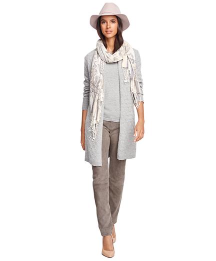 Brooks Brothers Cashmere Cable Long Cardigan