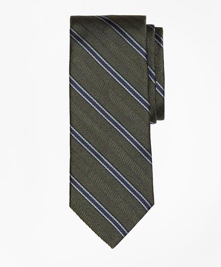 Brooks Brothers Herringbone Framed Stripe Tie
