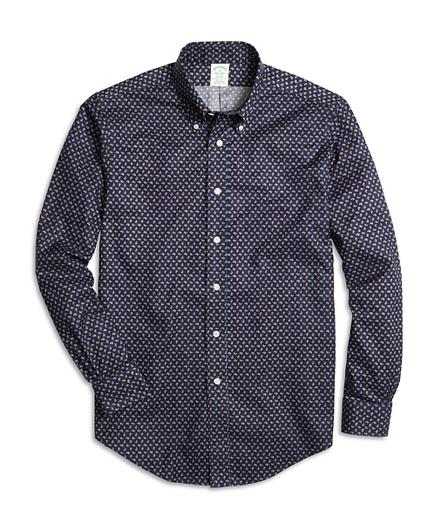 Brooks Brothers Milano Fit Paisley Print Sport Shirt