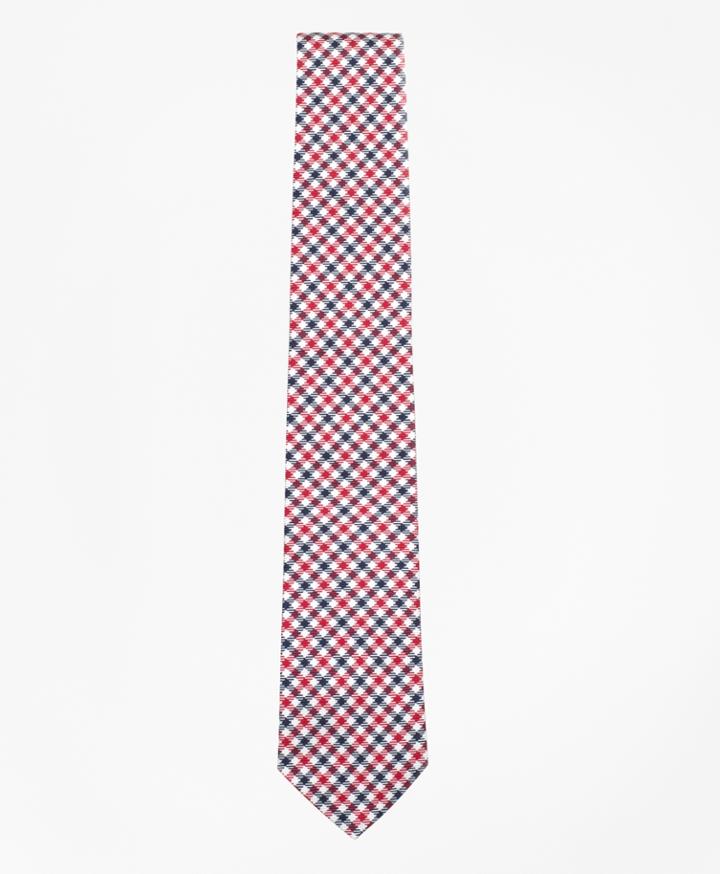 Brooks Brothers Men's Black Fleece Houndstooth Silk Tie
