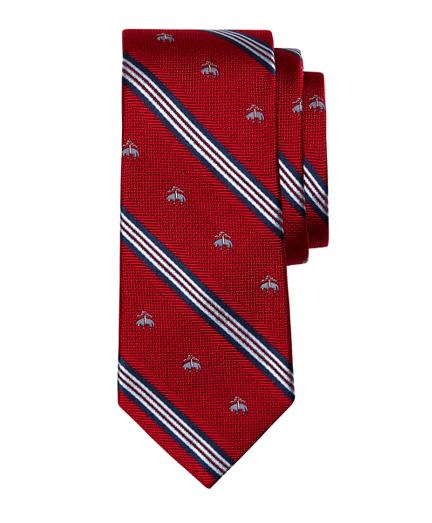 Brooks Brothers Mini Bb#1 Stripe Golden Fleece Tie