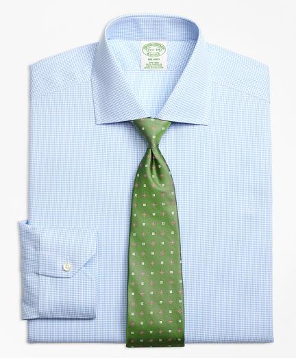 Brooks Brothers Non-iron Milano Fit Royal Oxford Houndstooth Dress Shirt