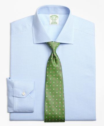 Brooks Brothers Non-iron Milano Fit Royal Oxford Houndstooth Dress Shirt