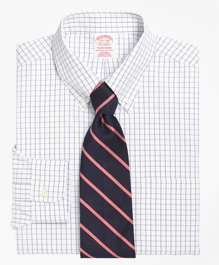 Brooks Brothers Non-iron Traditional Fit Windowpane Dress Shirt