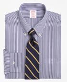 Brooks Brothers Men's Non-iron Regular Fit Bengal Stripe Dress Shirt
