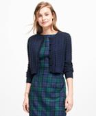 Brooks Brothers Textured Cropped Cardigan
