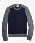 Brooks Brothers Men's Marled Color-block Crewneck Sweater