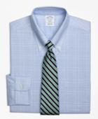 Brooks Brothers Men's Non-iron Brookscool Slim Fit Glen Plaid Dress Shirt