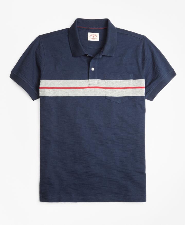 Brooks Brothers Men's Bold Stripe Cotton Jersey Polo Shirt