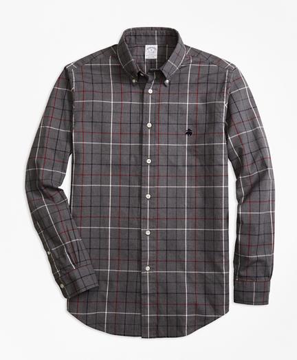 Brooks Brothers Regent Fit Yarn-dyed Oxford Windowpane Sport Shirt