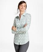 Brooks Brothers Tailored-fit Floral-print Cotton Sateen Shirt