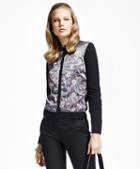 Brooks Brothers Mixed-media Silk-front Cardigan