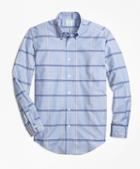 Brooks Brothers Milano Fit Oxford Bb#1 Windowpane Sport Shirt