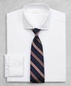 Brooks Brothers Men's Golden Fleece Extra Slim Fit Slim-fit Dress Shirt, English Collar White Herringbone