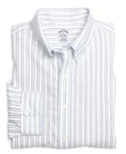 Brooks Brothers Men's Non-iron Slim Fit Framed Stripe Sport Shirt