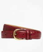 Brooks Brothers Women's Gold Buckle Alligator Belt