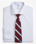 Brooks Brothers Men's Slim Fitted Dress Shirt, Non-iron Two-tone Windowpane