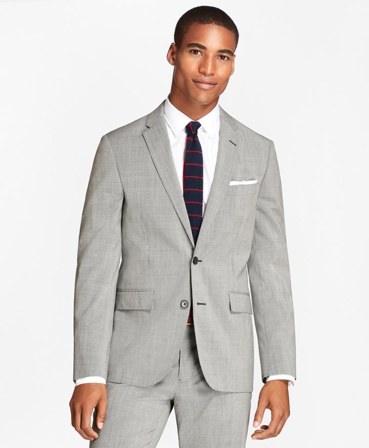 Brooks Brothers Men's Houndscheck Wool Suit Jacket