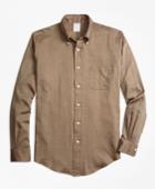 Brooks Brothers Men's Regent Fit Cotton Cashmere Herringbone Sport Shirt
