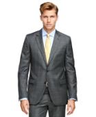 Brooks Brothers Fitzgerald Fit Saxxon Wool Plaid 1818 Suit