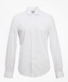 Brooks Brothers Men's Slim Fitted Dress Shirt, Performance Non-iron With Coolmax, English Spread Collar Broadcloth