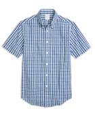 Brooks Brothers Madison Fit Plaid Seersucker Short-sleeve Sport Shirt