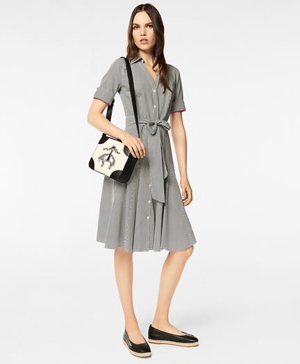 Brooks Brothers Non-iron Dot-print Supima Cotton Shirt Dress