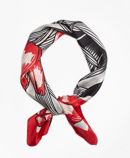 Brooks Brothers Silk Twill Tulip Square Scarf