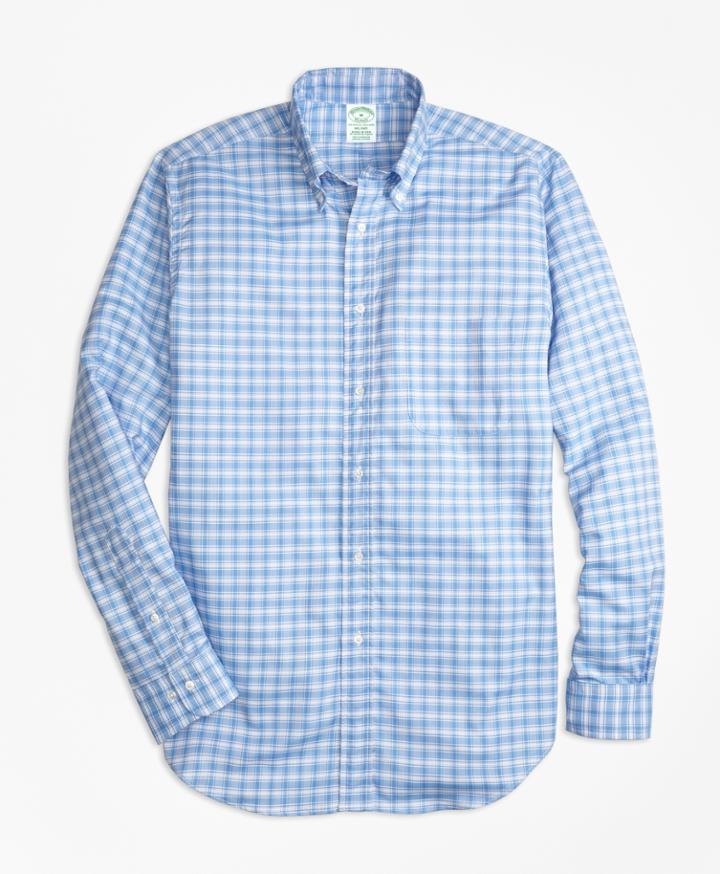 Brooks Brothers Men's Milano Fit Oxford Check Sport Shirt