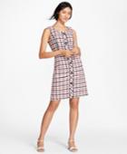 Brooks Brothers Women's Checked Cotton-blend Boucle Dress