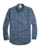 Brooks Brothers Men's Regent Fit Nautical Print Sport Shirt