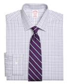 Brooks Brothers Men's Regular Fit Classic-fit Dress Shirt, Non-iron Triple Twin Check
