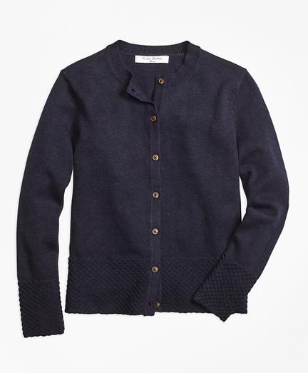 Brooks Brothers Cotton And Wool Blend Cardigan