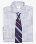 Brooks Brothers Men's Non-iron Slim Fit Framed Twin Check Dress Shirt