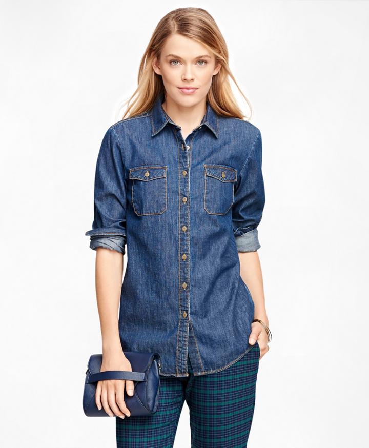Brooks Brothers Women's Cotton Denim Shirt