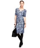 Brooks Brothers Silk And Wool Floral Print Dress