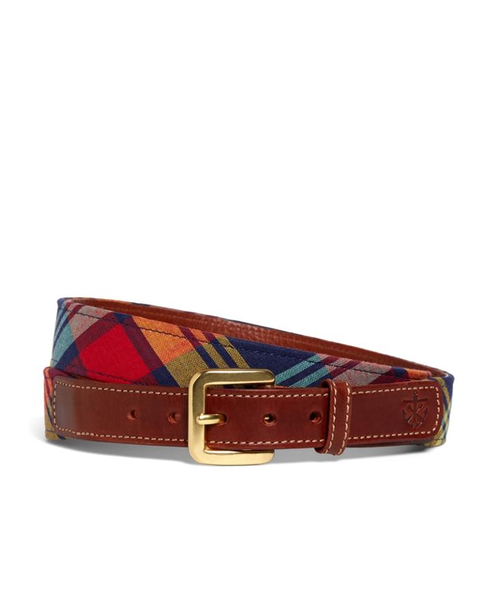 Brooks Brothers Men's Kiel James Patrick Bright Madras Belt