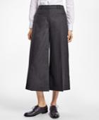 Brooks Brothers Women's Wool-blend Flannel Wide-leg Culottes