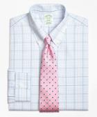 Brooks Brothers Non-iron Milano Fit Alternating Overcheck Dress Shirt