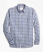 Brooks Brothers Gingham Brushed Cotton Flannel Sport Shirt